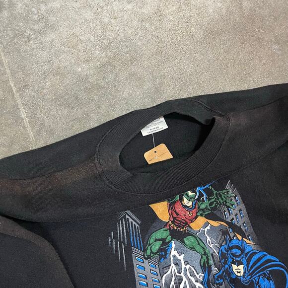 Vintage 90s Batman and Robin Youth Sweater XL - Picture 6 of 7